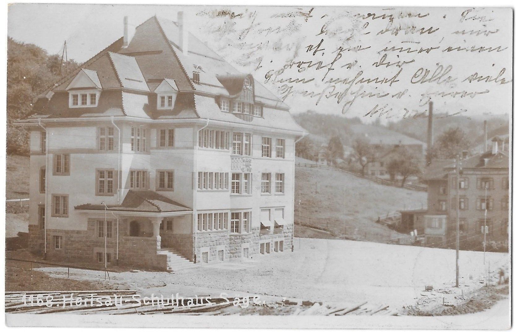 Cartoline postali: Herisau Schulhaus Säge – Usato da Olten venduto da clotaldi