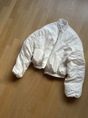 Warme Herbstjacke weiss Unisize
