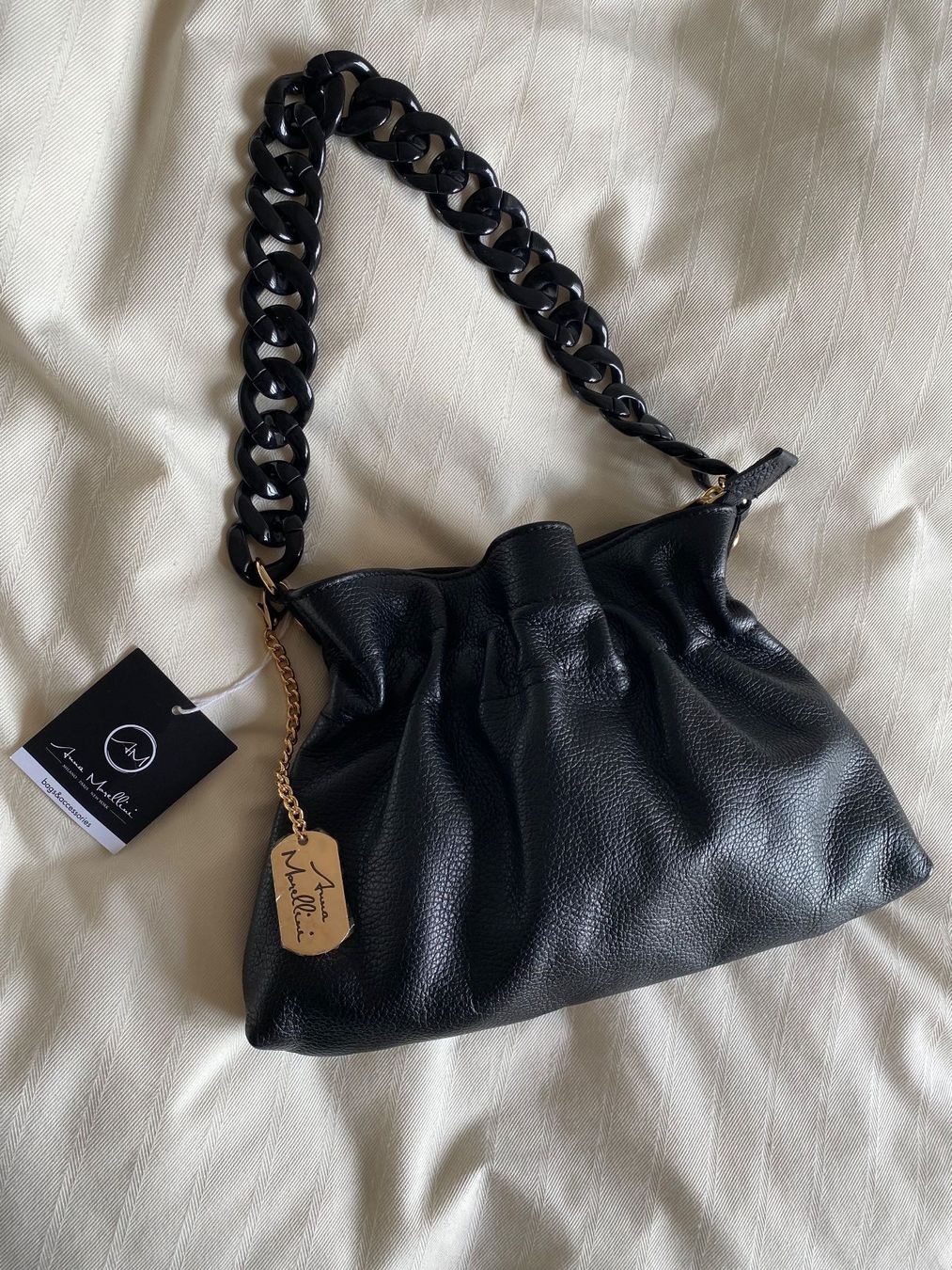 Borse da donna: ANNA MARELLINI HANDTASCHE SCHWARZ  NEU!! – Nuovo e nell'imballaggio originale da Eschenbach SG venduto da Lady020 5