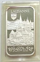 schöner 1 Silber-Unzen-Barren (31,1 Gramm) LAUSANNE