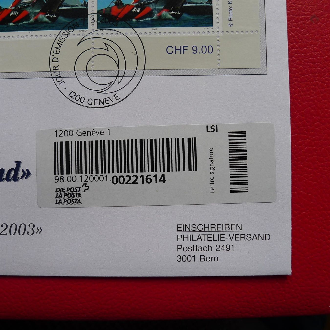 Alle Briefmarken: 2003, ALINGI-BLOCK Kleinbogen auf FDC, Kat: 60.-+ – Gebraucht aus Sursee von Luzernerraute 2