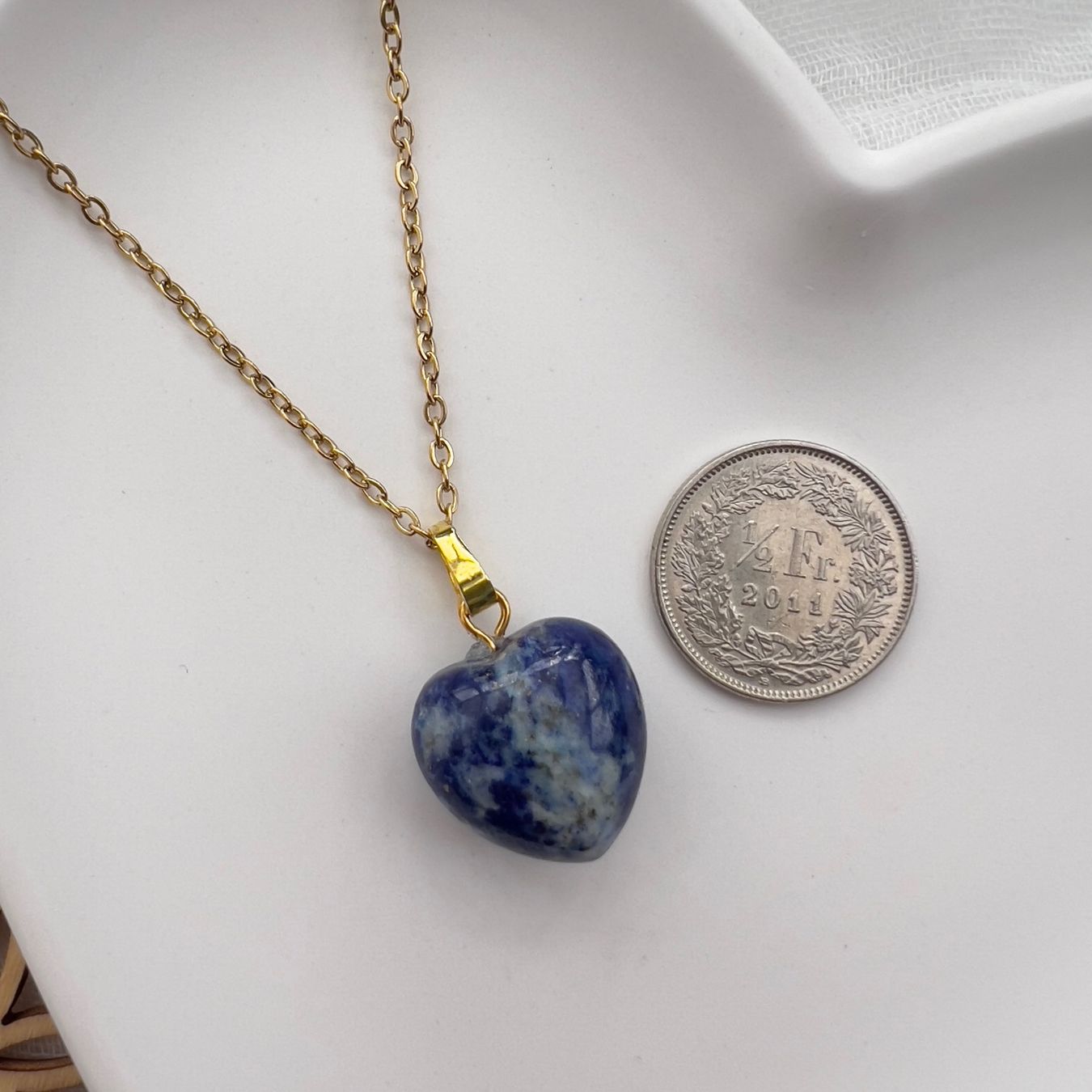 Ciondoli: Pendentif coeur en Lapis Lazuli – Nuovo e nell'imballaggio originale da Pully venduto da sunaddict 3