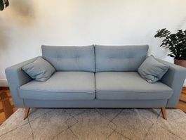 Maison du Monde-3/4 sitzen im skandi Stil, eisblau 
