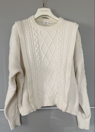 MANGO, Strickpullover, creme, Grösse XL