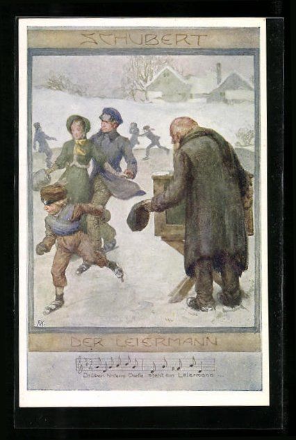 Cartoline postali: Der Leierkastenmann von Schubert – Usato da Berlin venduto da bartko-reher