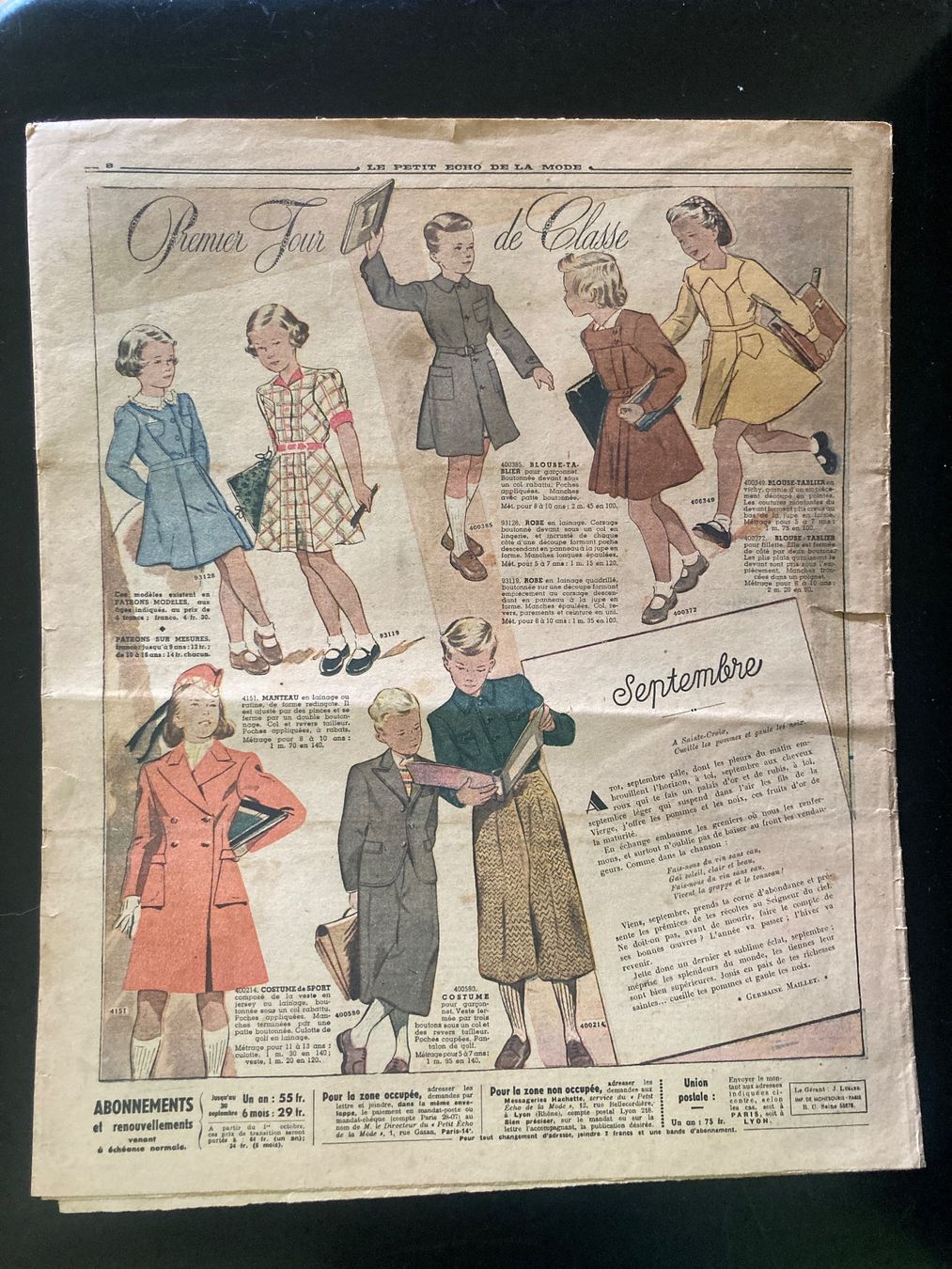 Riviste & Magazine: Le Petit Echo de la Mode 1941 Mode Design Vintage – Usato da Aarwangen venduto da nemkin61 1