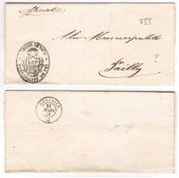Lettre de Fey pour Pailly le 16 Mars 1873