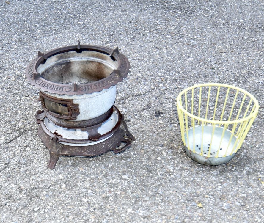 Cuisinière à Pétrole Ancienne En Fonte émaillée Georg Haller - Années 1900-1920 - Vert - Occasion Fonctionnelle