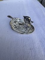  Antike Silber-Saliere Kaviarschale „Ente“  800er Silber fli