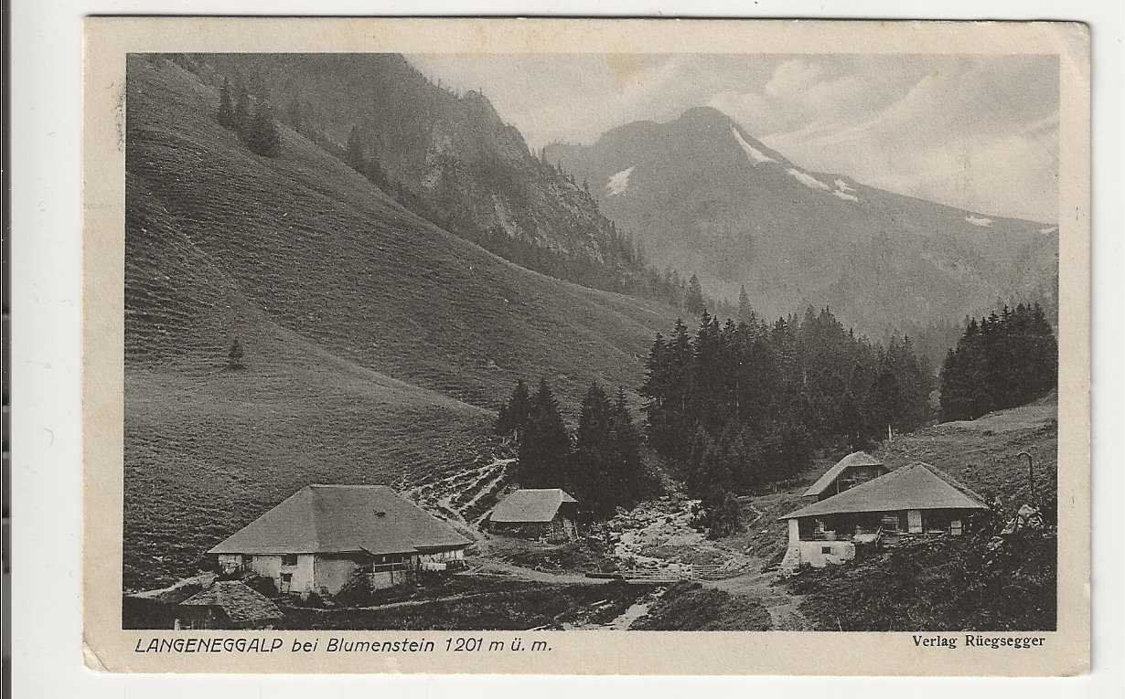 Cartoline postali: Blumenstein, Langeneggalp, 1920 – Usato da Spiez venduto da Niesen20