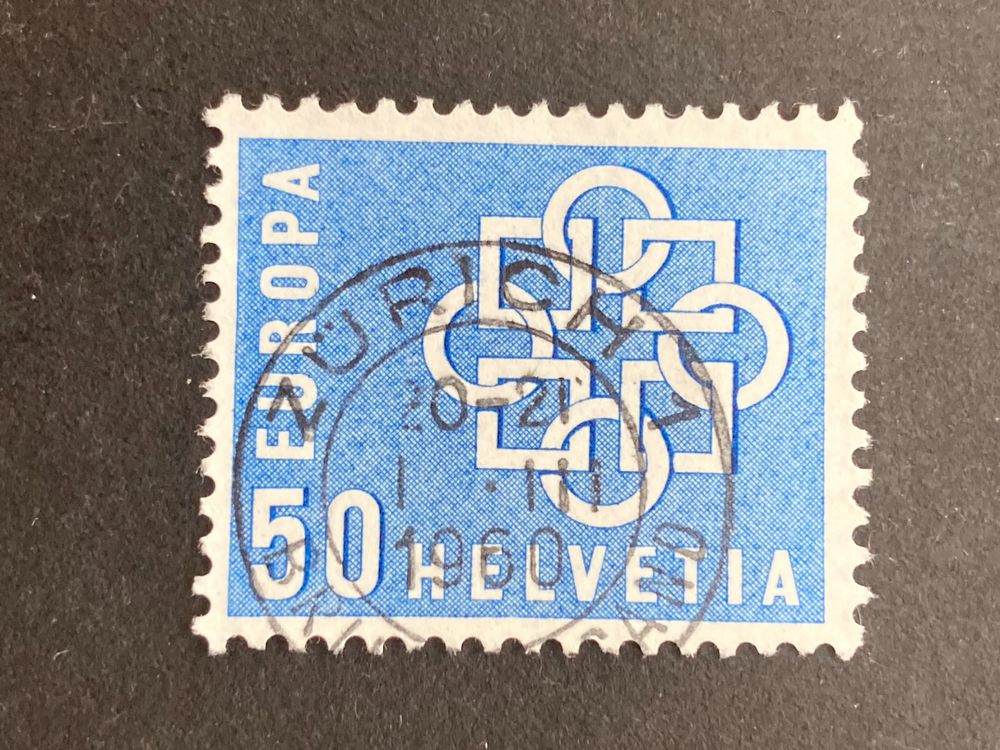 Schweiz 1960 Europa CEPT 50 Vollstempel ZÜRICH 1 1.III.1960 1