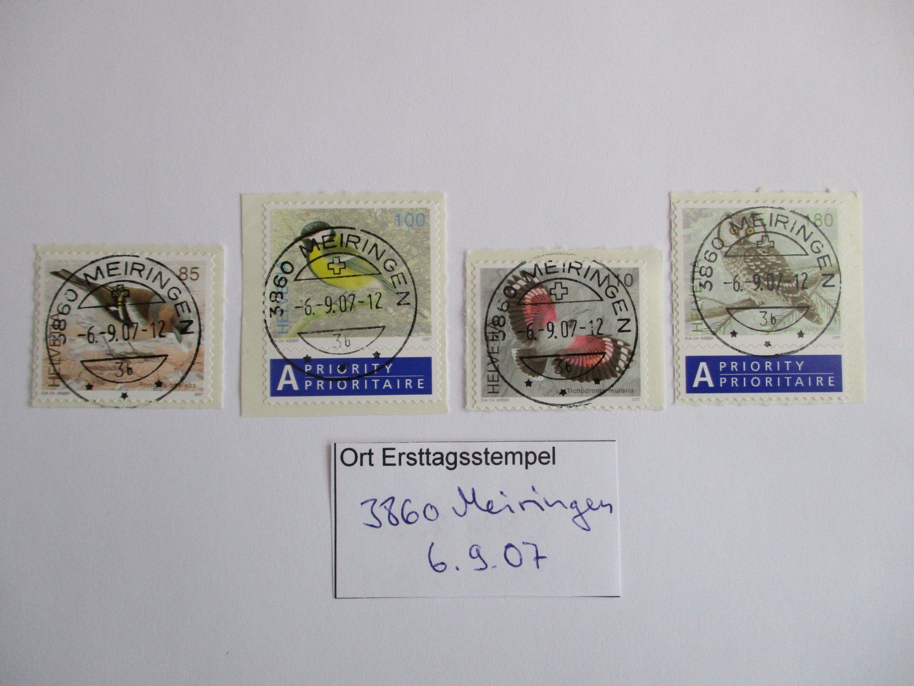 Tutti i francobolli: Voll Ort Ersttagsstempel 3860 Meiringen – Usato da Langnau b. Reiden venduto da Aktuell88