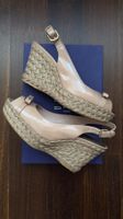 Stuart Weitzman elegante Lack-Wedges Gr. 38, Nude – mit Box