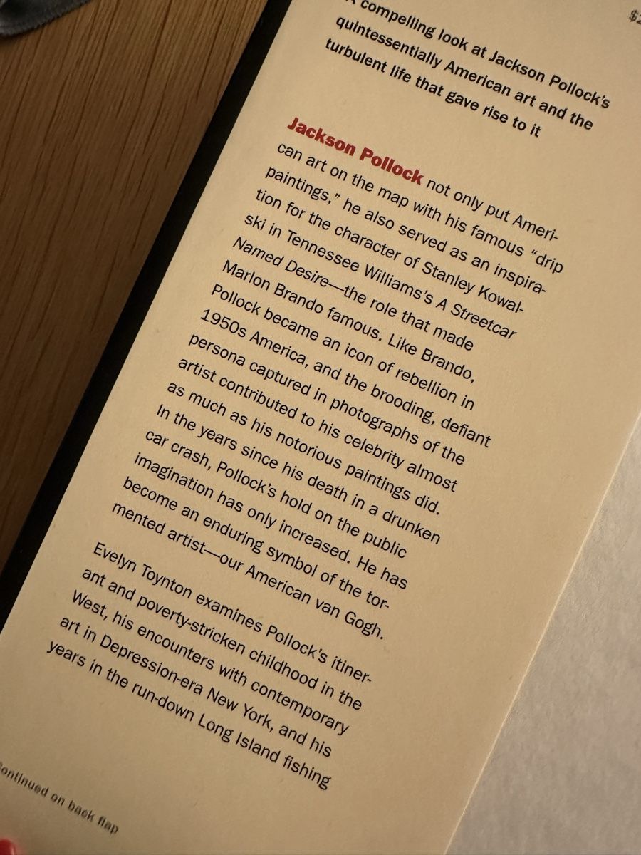 Bücher: Jackson Pollock biography by Evelyn Toynton – Gebraucht aus Basel von  2