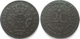 AZOREN 20 Reis 1795, MARIA I. Kupfer ERHALTUNG! vz