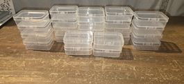 24 Aufbewahrungsboxen klein transparent neu