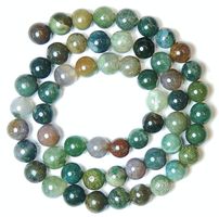 1 Strang echte top Indian Achat Perlen 8 mm