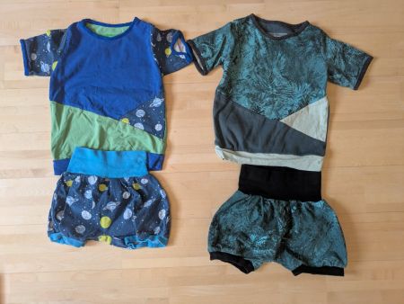 2x Kurze Hose mit Shirt Gr. 92