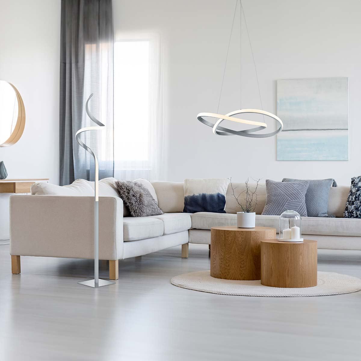 Lampade: LED Stehleuchte, Spirale, 145 cm Höhe – Nuovo (secondo la descrizione) da Kreuzlingen venduto da Smart-Light 1