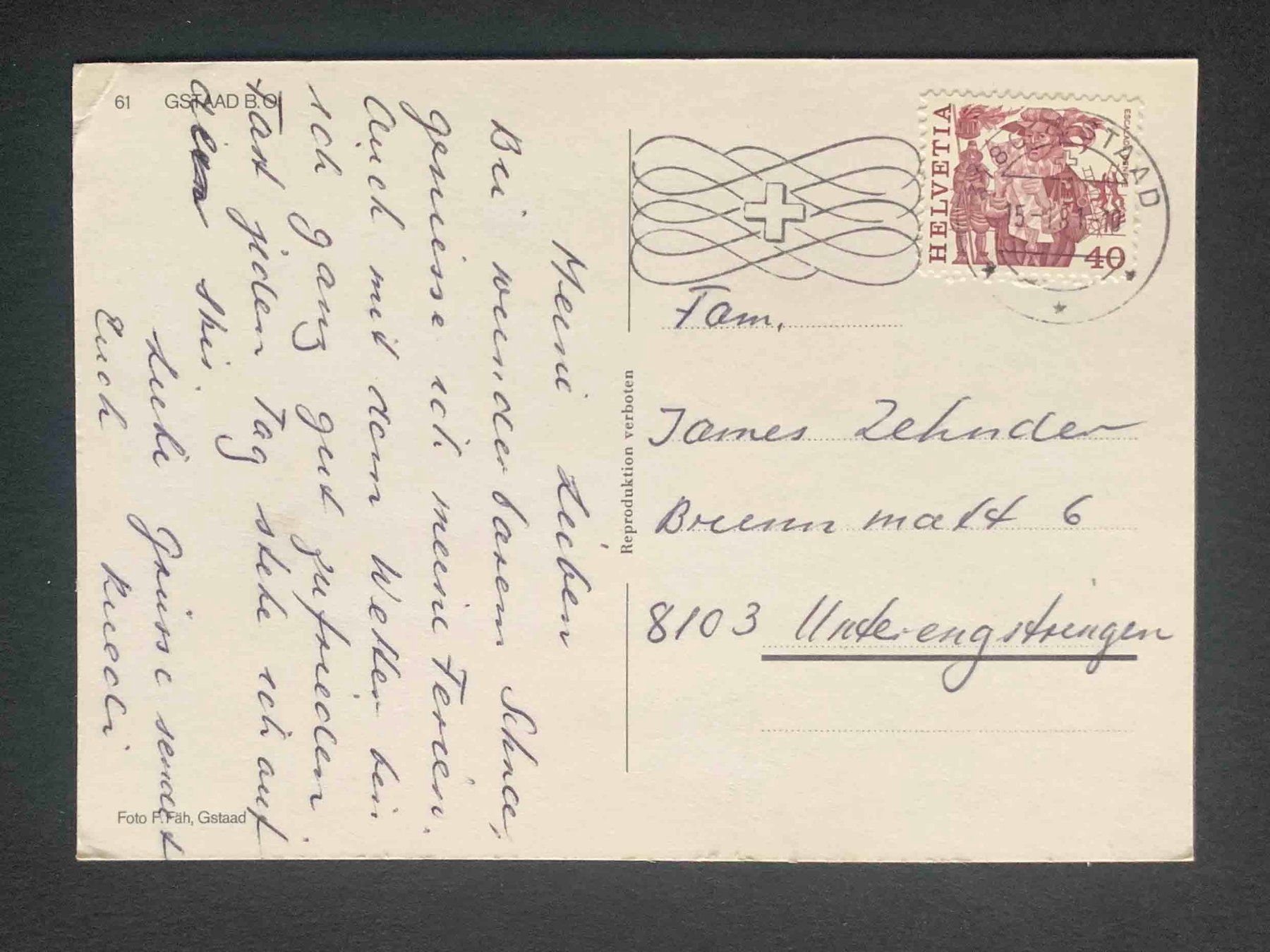 Cartoline postali: AK Gstaad BO – Usato da Goldau venduto da artelier1 1