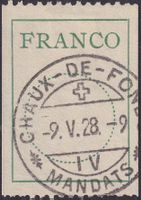 FZ: 1 (Franco-Zettel) +Vollstempel CHAUX DE FONDS, K: 250.-+