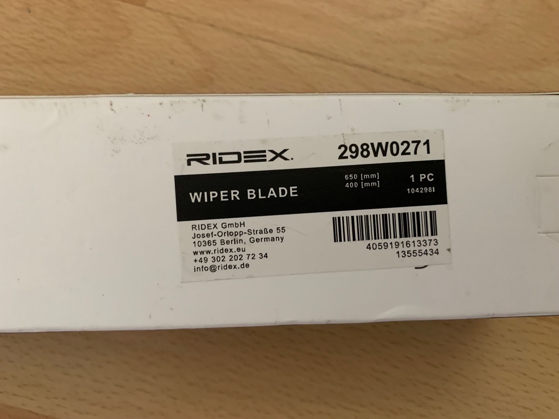 Tutti pezzi di ricambio auto: Ridex Auto-Scheibenwischer 650mm 450mm – Nuovo e nell'imballaggio originale da Huttwil venduto da Nanici 3