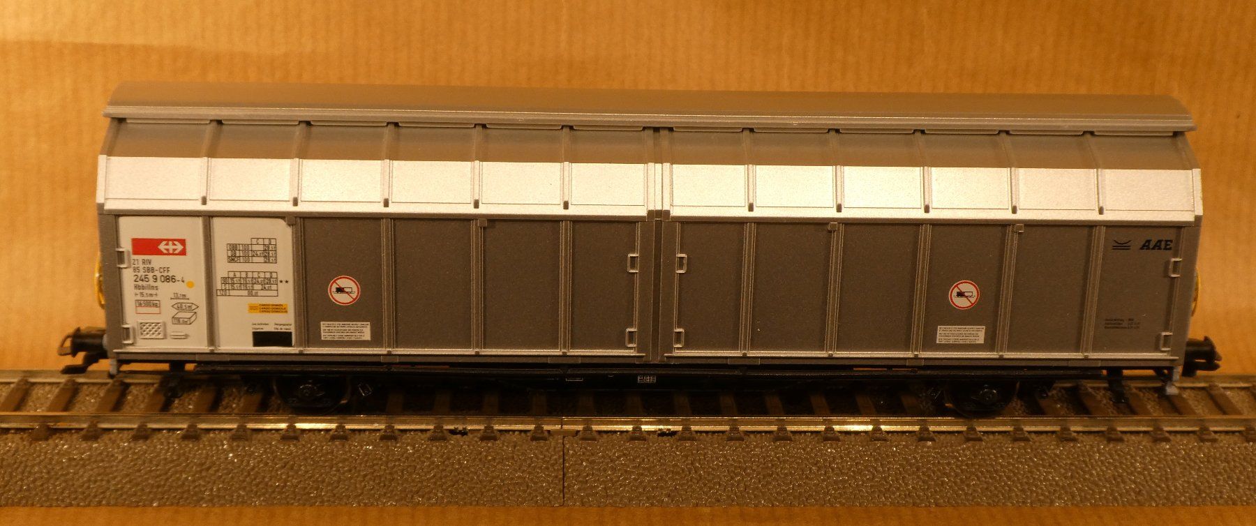 Roco Modellini di ferrovie: Roco 46945 SBB AAE Schiebewandwagen Hbillns – Nuovo (secondo la descrizione) da Muri b. Bern venduto da Malagueno