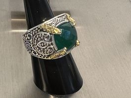 WOW! Fantastischer Ring echtes Silber 925 teilsvergold. 19mm