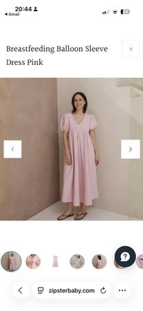 	Zipster Stillkleid mit Ballonärmeln Rosa - S