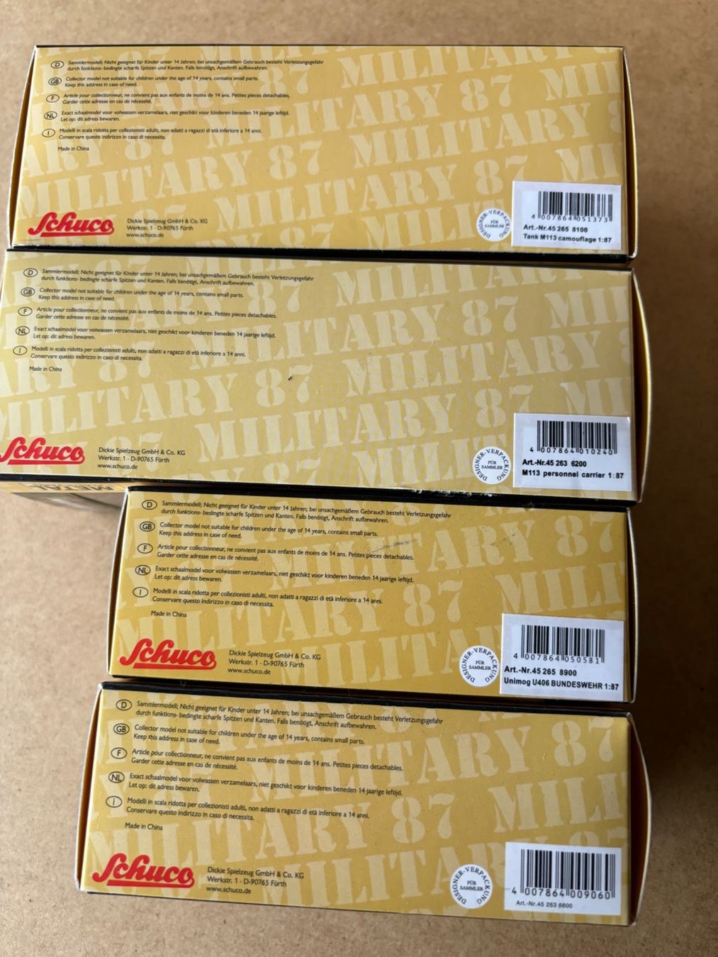 Schuco Modellini d'auto: 4x Schuco Militaire Metal HO – Nuovo e nell'imballaggio originale da Hauterive NE venduto da eriamch 1