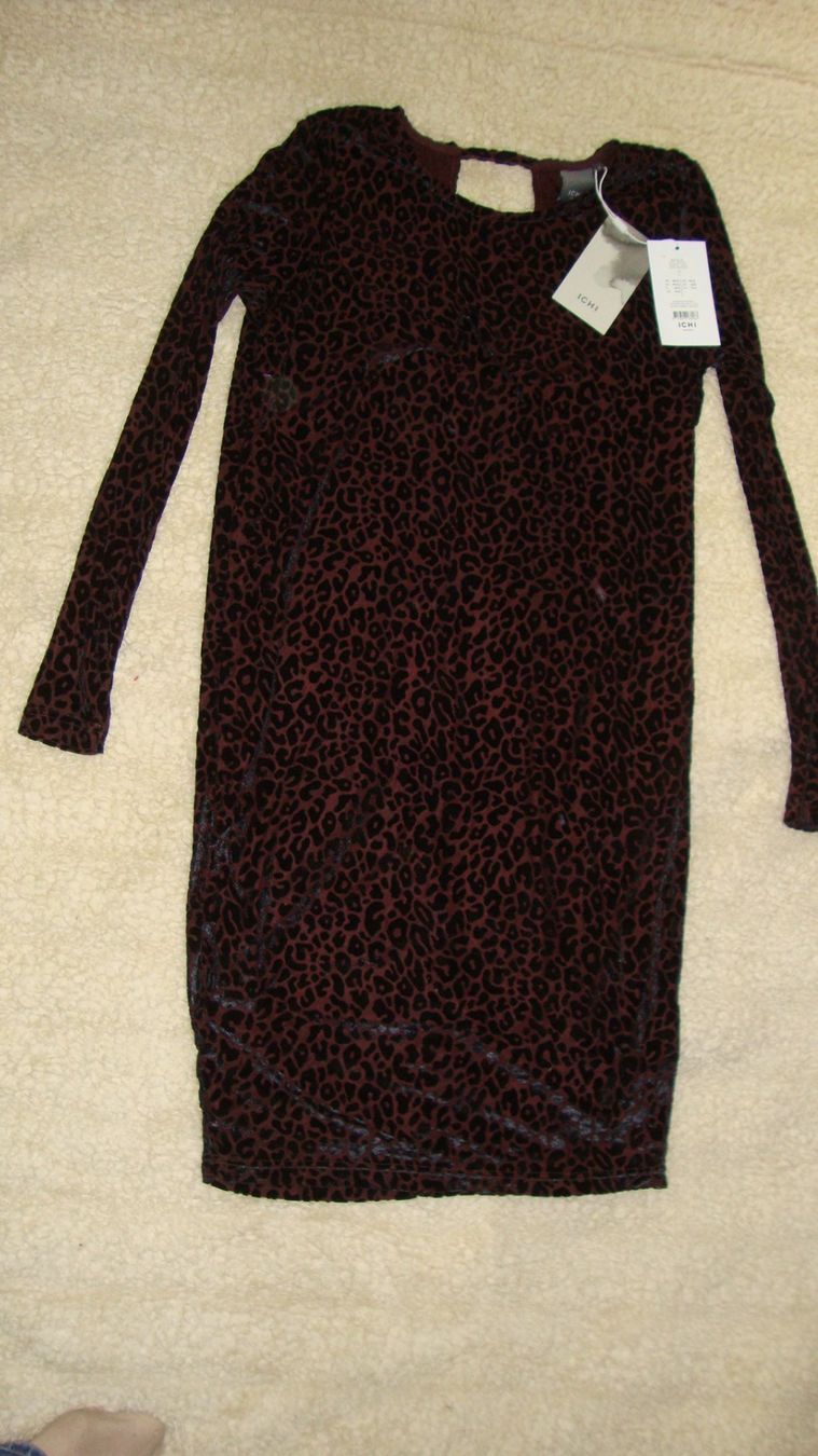Vestiti: Stretch- Kleid im Panterlook von ICHI – Usato da Laufen venduto da ereli