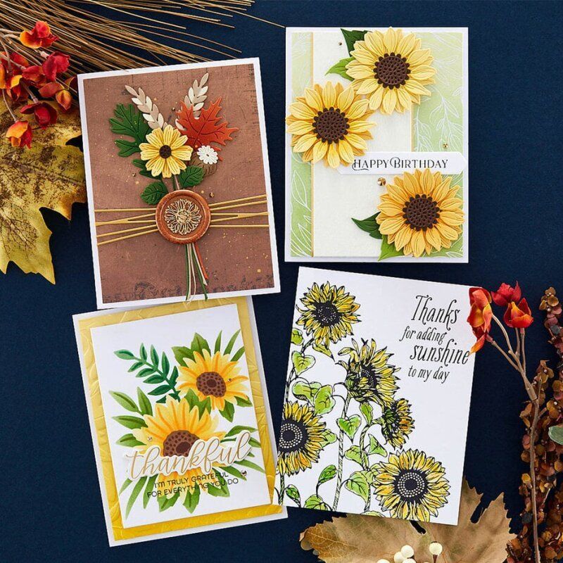 Sciablone: Spellbinders Dies ** Sunflower ** – Nuovo e nell'imballaggio originale da Rubigen venduto da rofi100 5