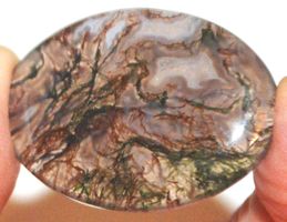 Cabochon L-9654 – Grauer Moos Achat 35X26mm