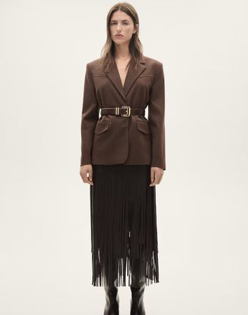 🤩MANGO NEUE KOLLEKTION ROCK MIT FRANSEN 50.- STATT 116.-