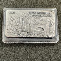 1 Unze Silber Barren Schweiz Gotthardbahn 1882
