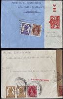 Indien Zensurpost Rotes Kreuz Genf 2 Briefe 1940er