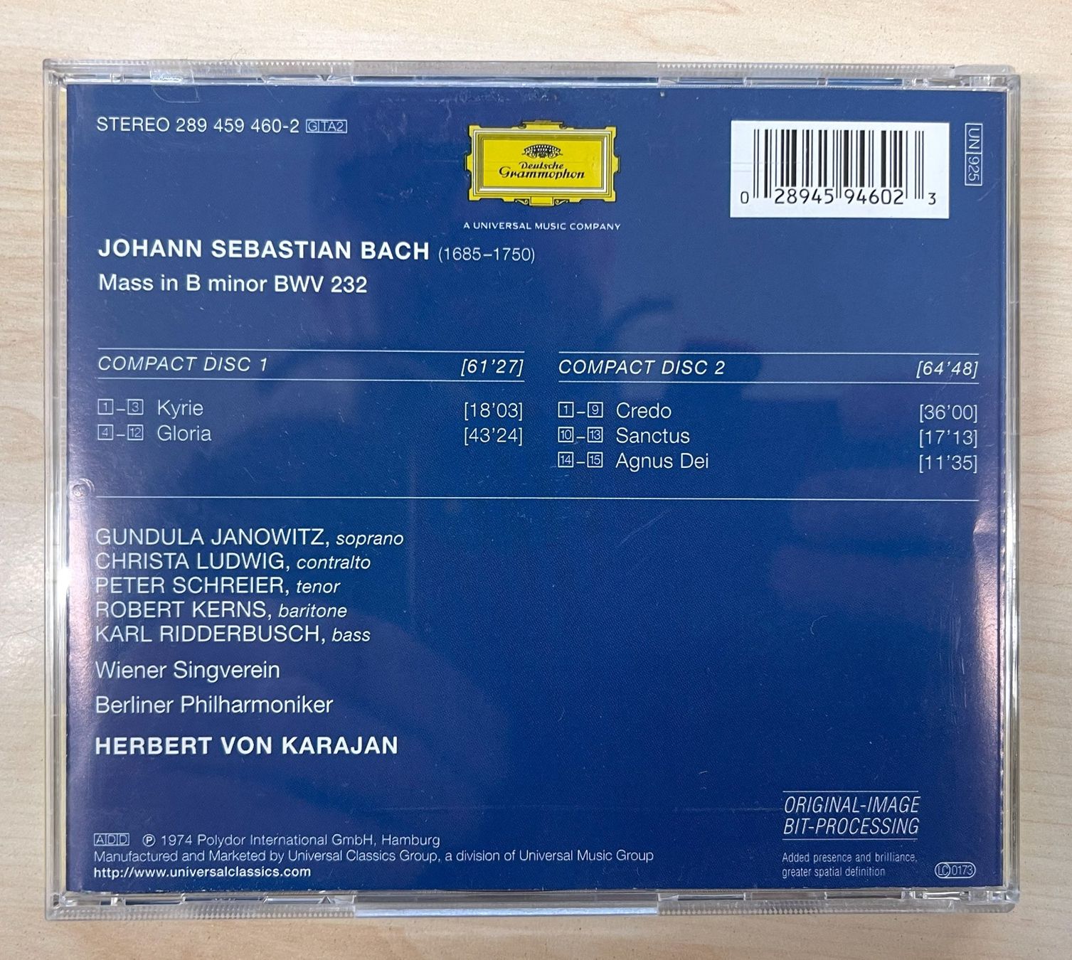 CD: BACH: Mass in B minor CD – Usato da Oftringen venduto da Vucki 1