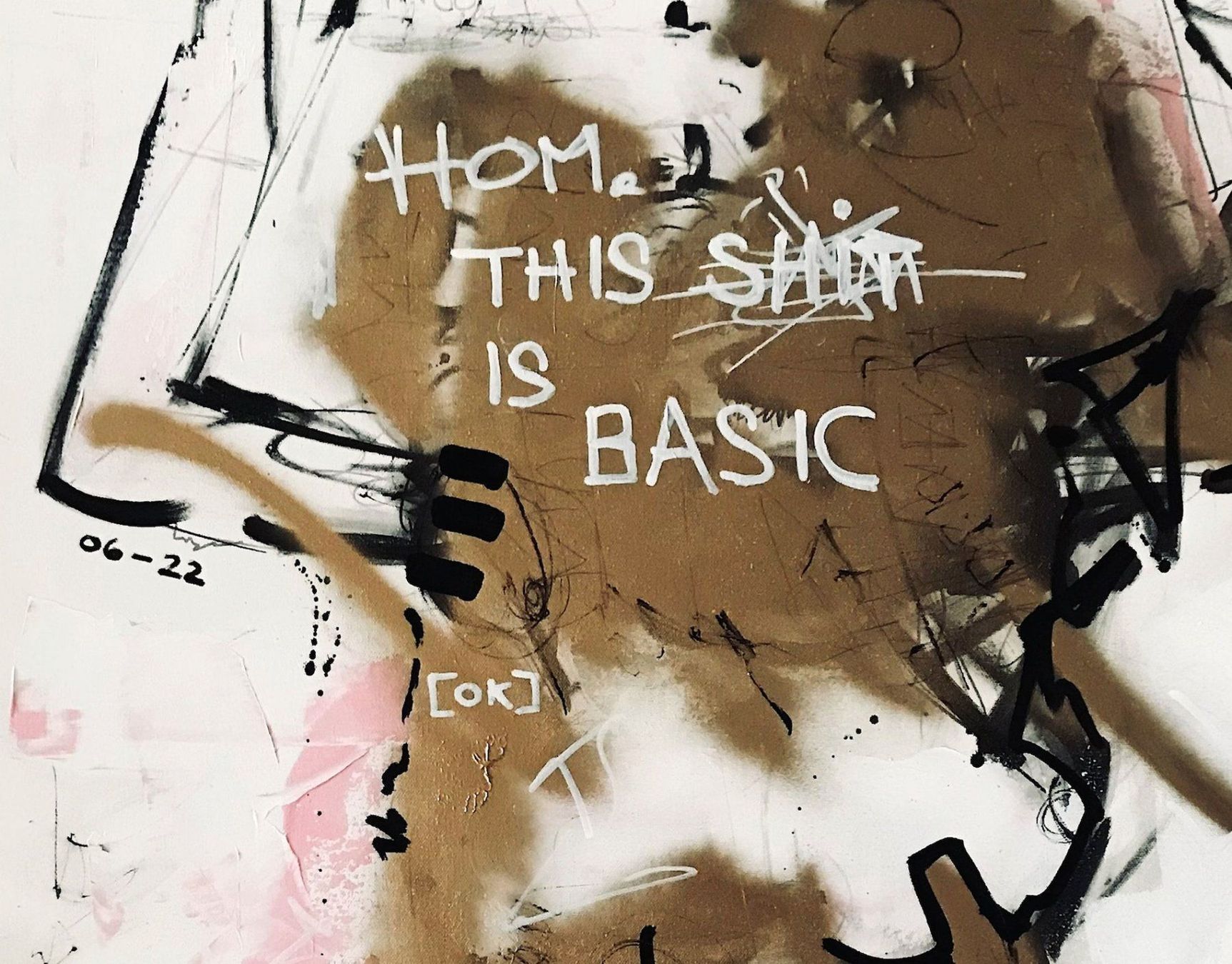 Poster & Bilder: Basic Shit - Pop Art Kunst - Abstrakt Modern Gold Rosa Urban – Neu (gemäss Beschreibung) aus St. Niklausen LU von Stefan_Bammert_Art 2