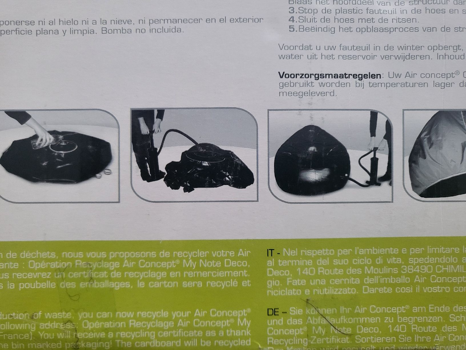 Sessel: Feteuil gonflable – Neu und originalverpackt aus bern von gsh_2w9d 3