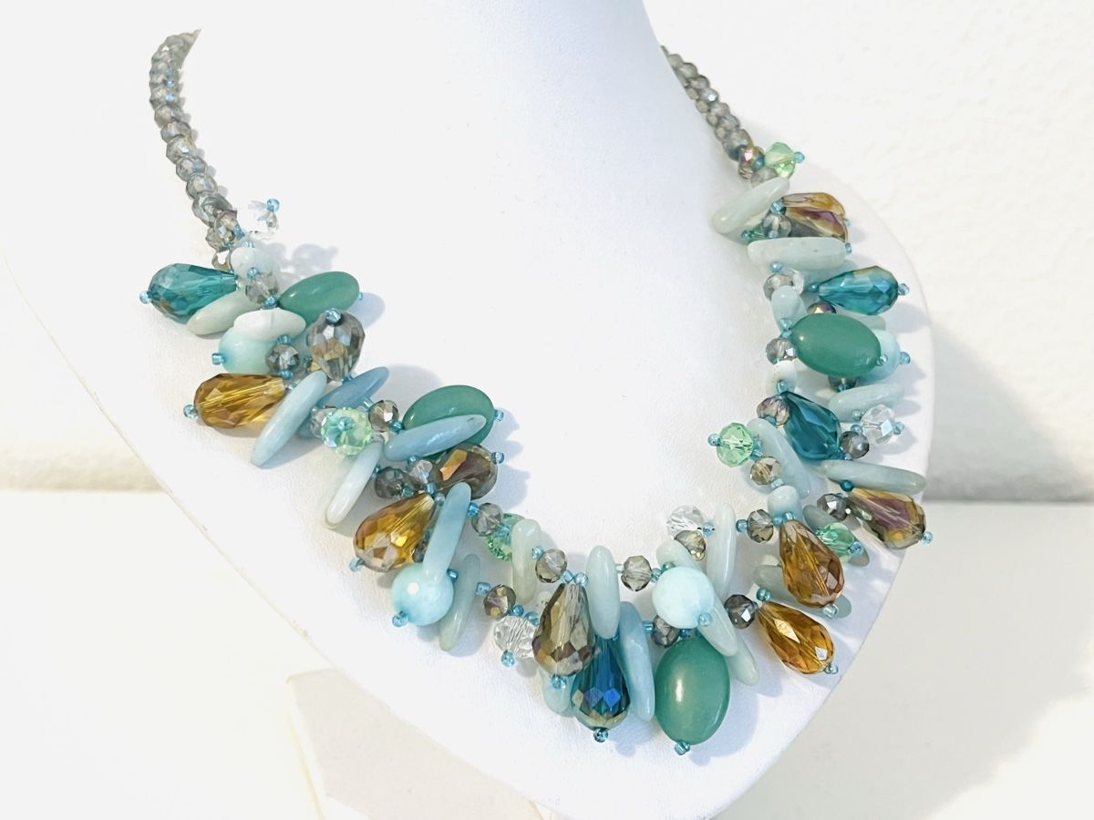Ketten: Ocean Glass Statement Necklace – Neu (gemäss Beschreibung) aus Rüschlikon von topswissvintage 2