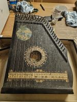 Antike Zither, Rarität mit Notenblätter & Zubehör! (S1)