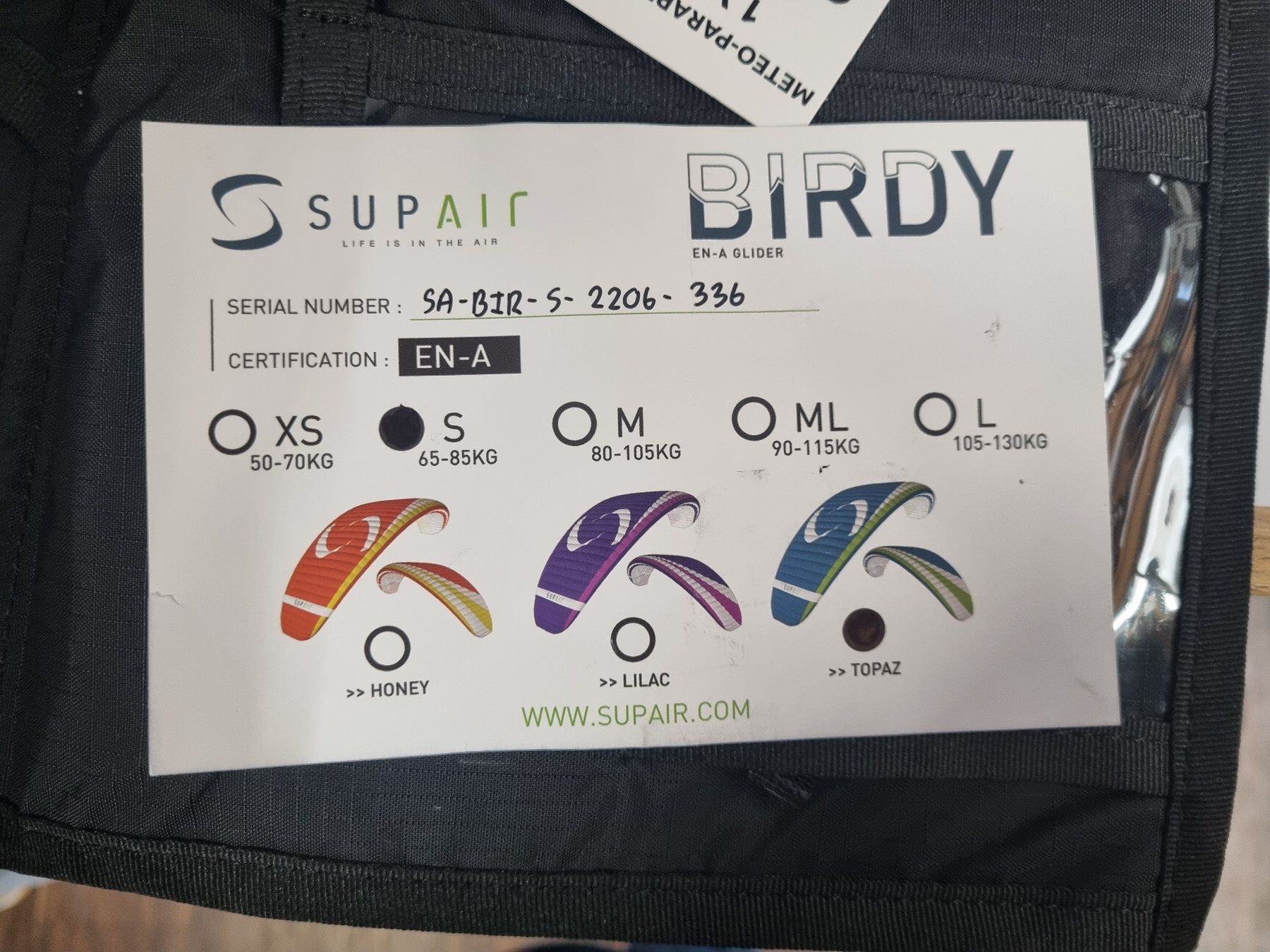 Sport dell'aria & Aquiloni: Gleitschirm Supair Birdy S – Usato da Glattbrugg venduto da mir_p6wx 2