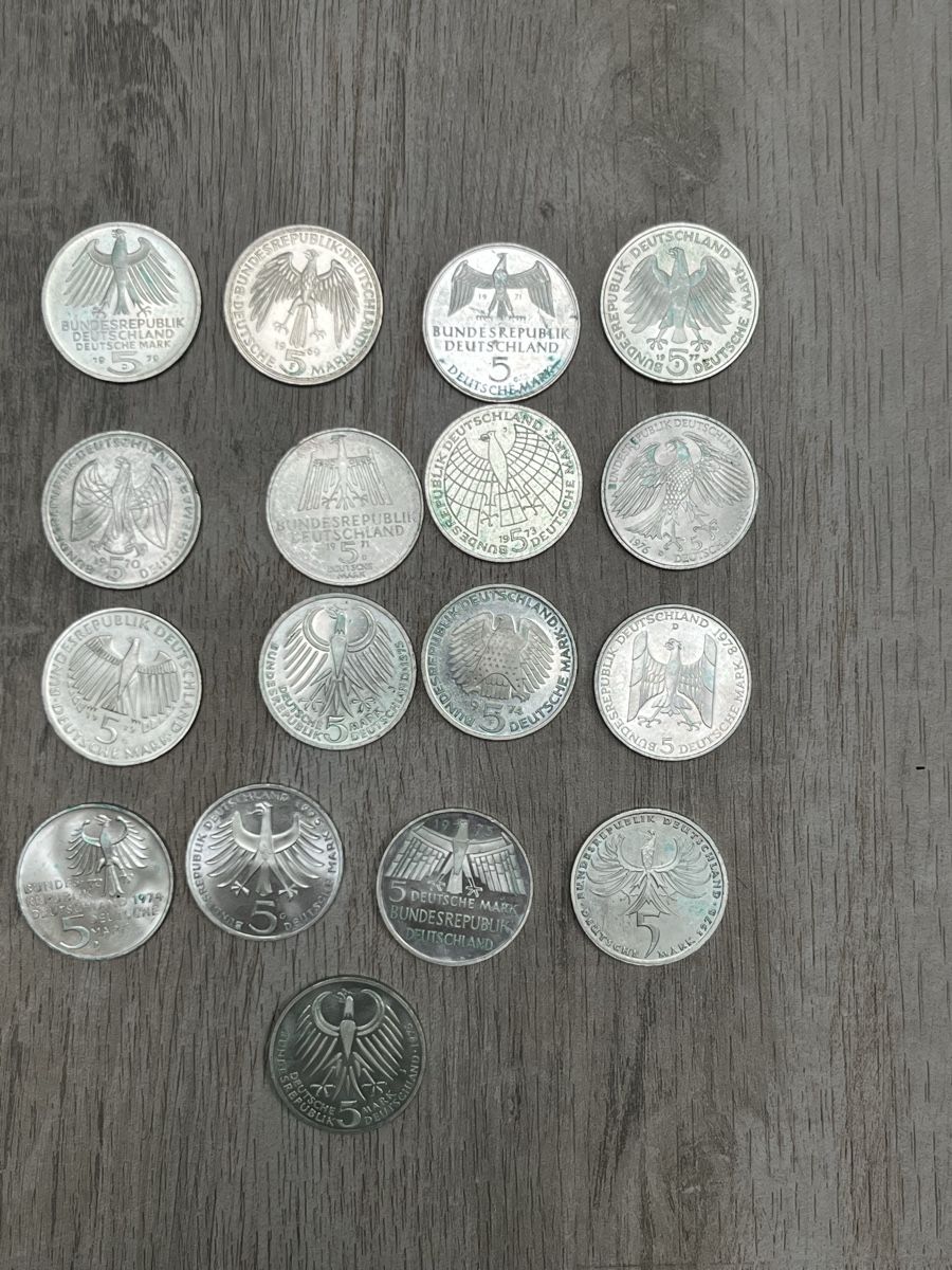 Alle Münzen: 17 Gedenkmünzen BRD à 5 DM – Neu (gemäss Beschreibung) aus Ennetbürgen von Peter12345 1