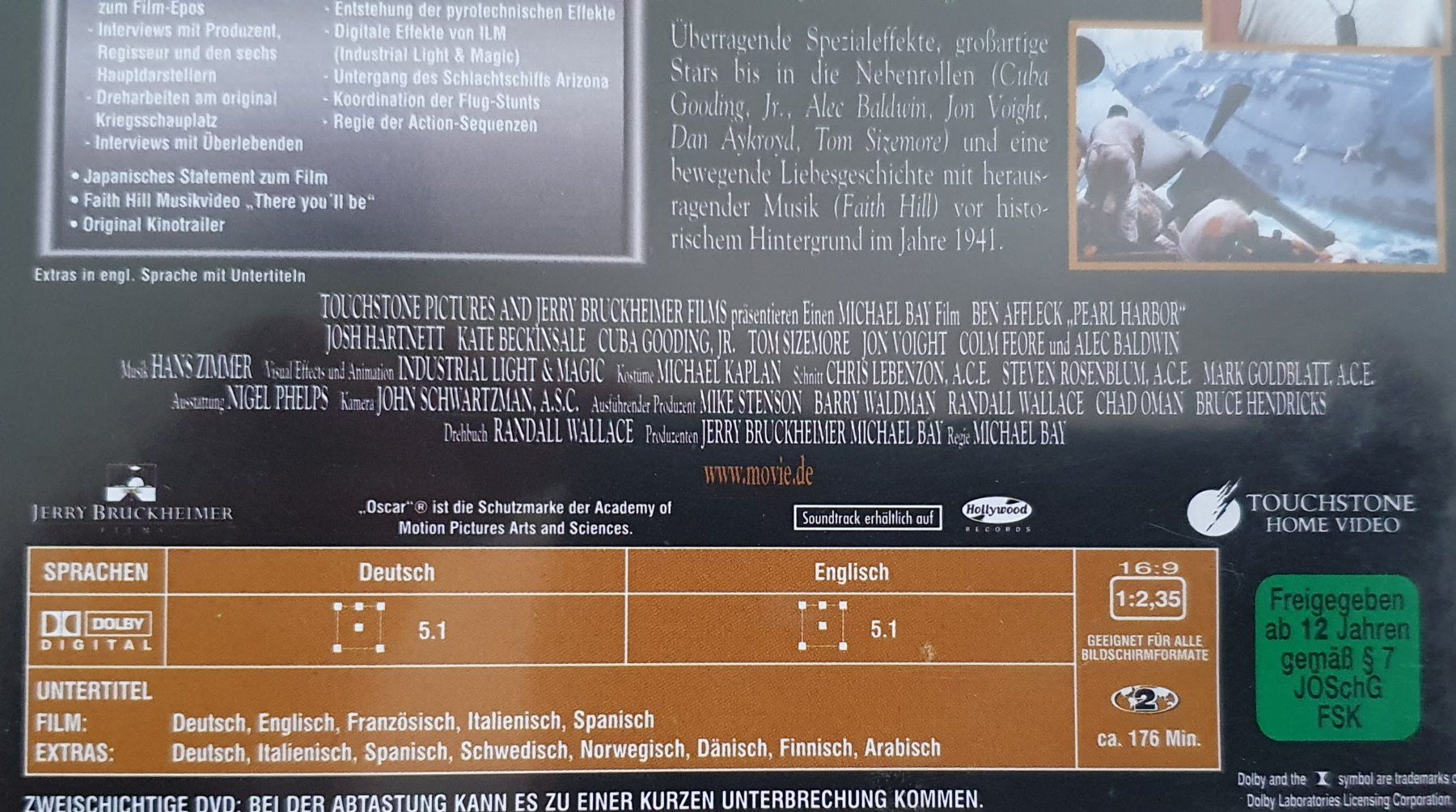 Tutti i DVDs: Pearl Harbor - DVD - 2001 - Ben Affleck Michael Bay – Usato da Meinisberg venduto da Steiner31 1