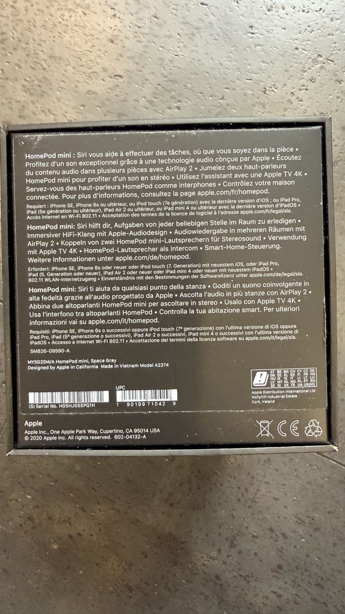 Apple Haut-parleurs: Apple HomePod mini Space Gray neuwertig – Neuf (Voir description) à Grub SG par Crispin1990 3