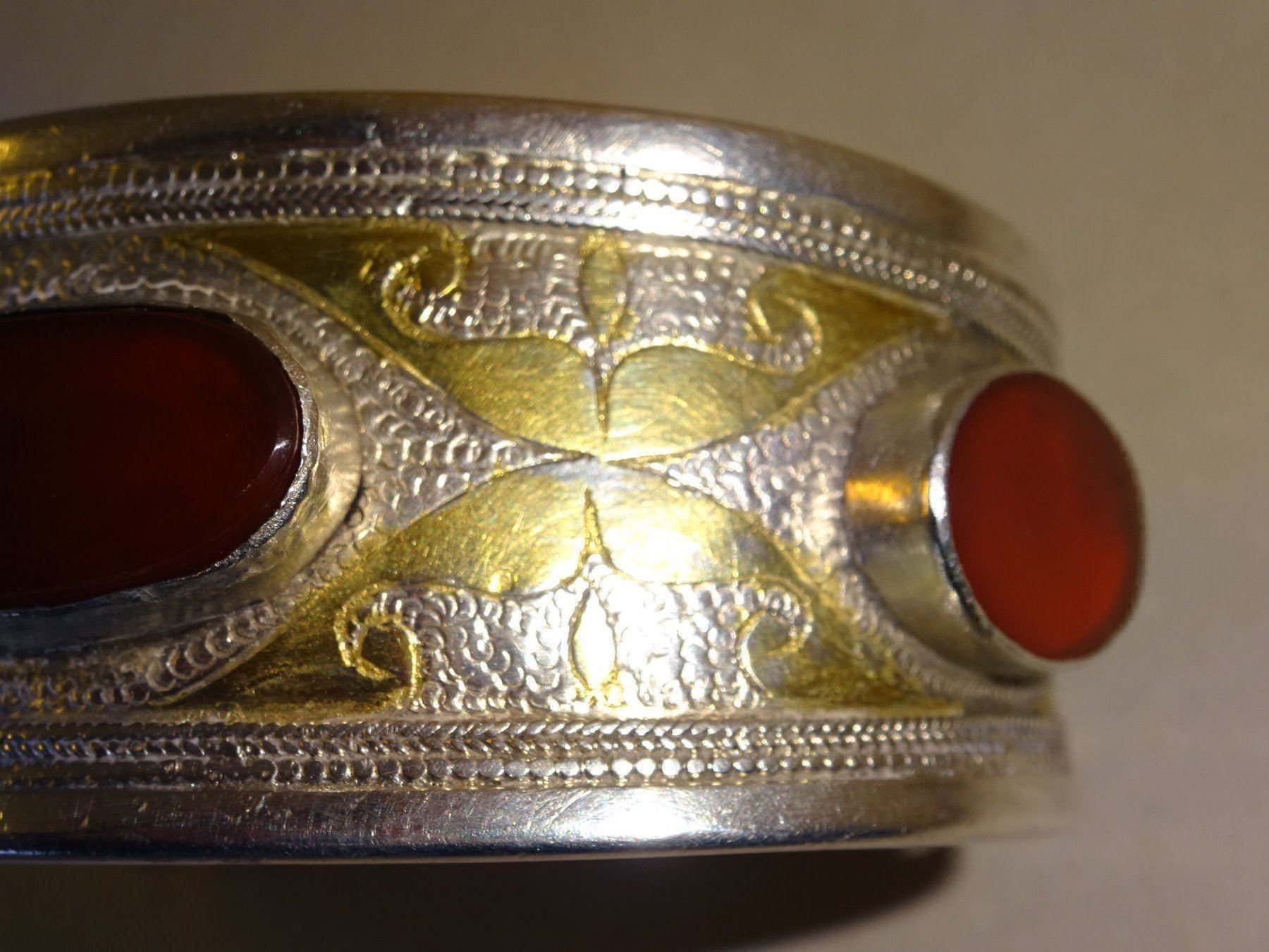 Bracciali & Braccialetti: Karneol Armreif - echt Silber – Usato da Esslingen venduto da eintagammeer 7
