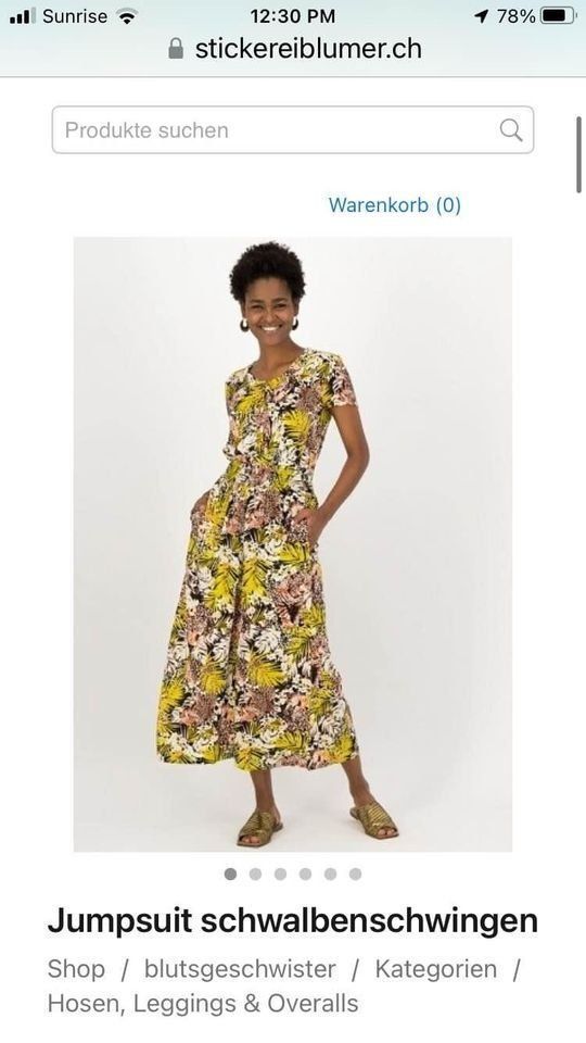 Blutsgeschwister Tute: BLUTGESCHWISTER Jumpsuit schwalbenschwingen MEDIUM – Usato da Wädenswil venduto da lucy-ethel