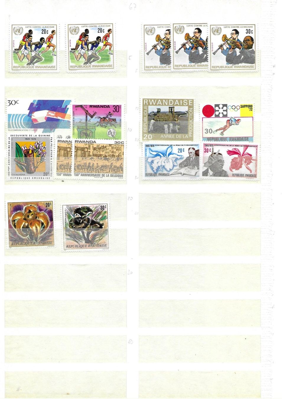 Tutti i francobolli: Briefmarken aus Ruanda, postfrisch – Nuovo (secondo la descrizione) da Rheineck venduto da Erho19 1