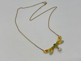 Schmetterling-Collier 925 Silber vergoldet /i522
