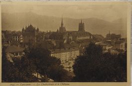 LAUSANNE - La Cathédrale et le Château - 1907